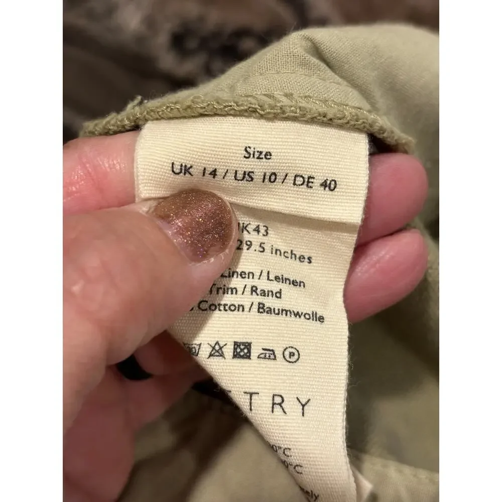 Poetry Tapered Leg Linen Trouser Pants Size 10 - Picture 8 of 11